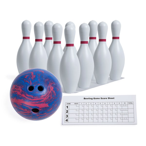 Champion Sports Plastic Bowling Ball & Pin Set BPSET - main